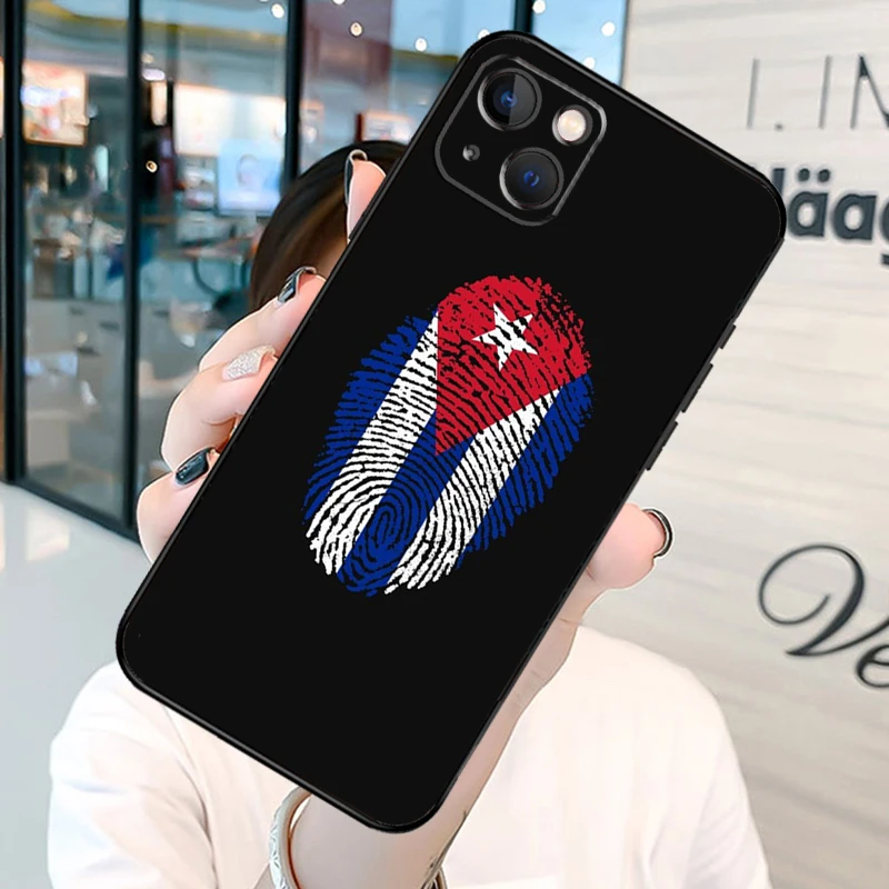 Cuba Flag Phone Case on For iPhone 13 12 11 14 15 16 Pro Max Plus XR X XS MAX Soft Back Cover image 3