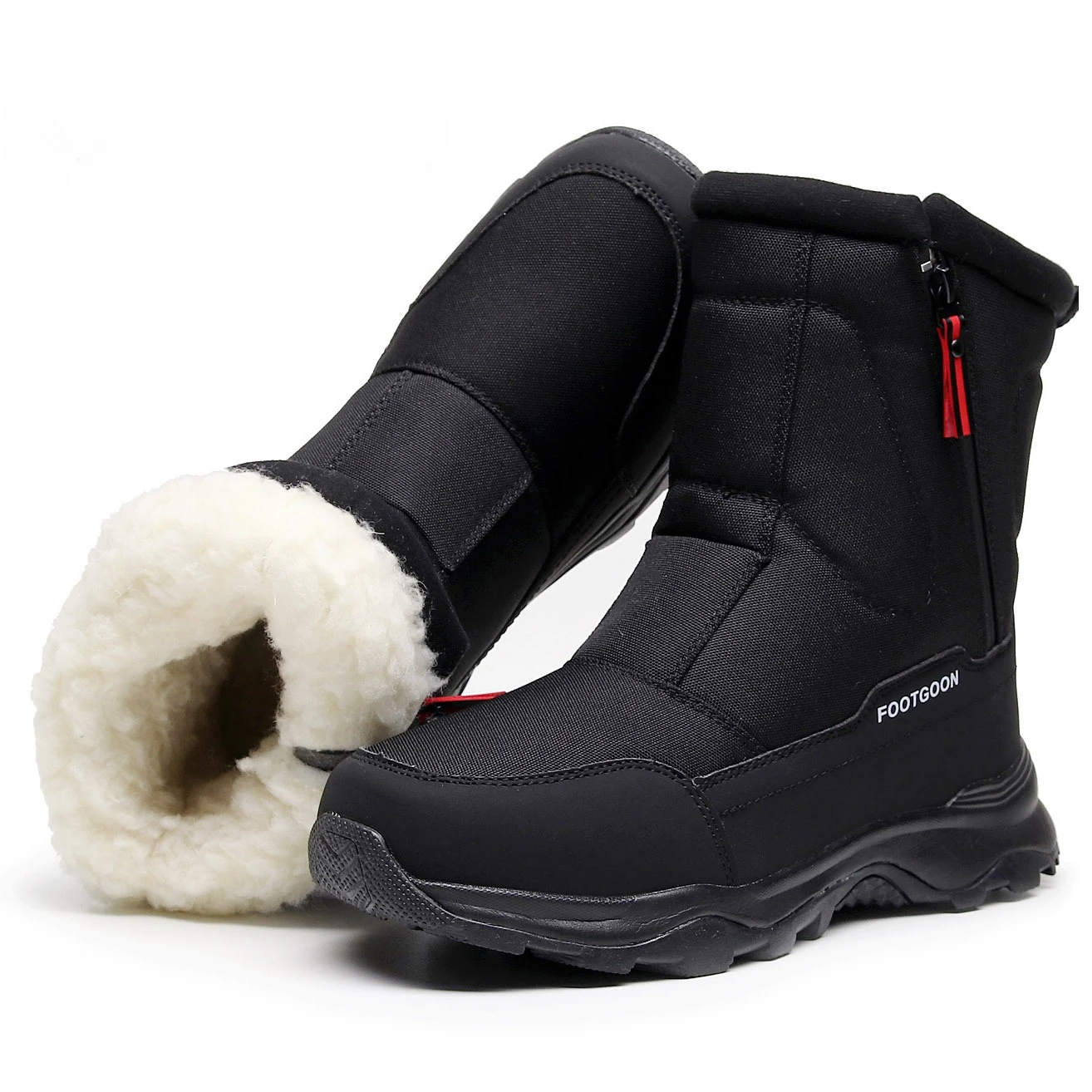 2026 Winter Snow Boots for Men Warm Ankle Boots Mid-calf Men Cotton Shoes Thick Plush Winter Boots for Male Women Cotton Shoes