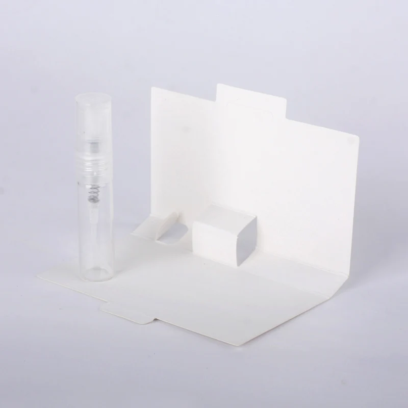 100pcs/Lot 1ml 2ml 3ml Spray Bottle Refillable Perfume Bottle with Paper Card For gift Sample Perfume Bottle Package