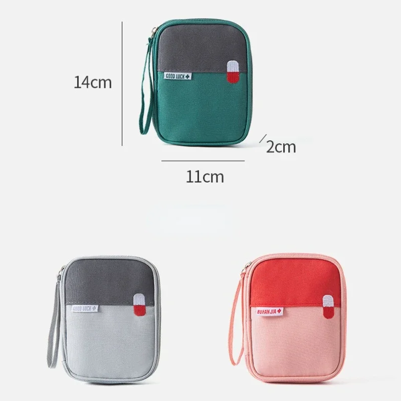 2024 Cute Mini Portable Medicine Bag First Aid Kit Medical Emergency Kits Organizer Outdoor Household Medicine Pill Storage Bag