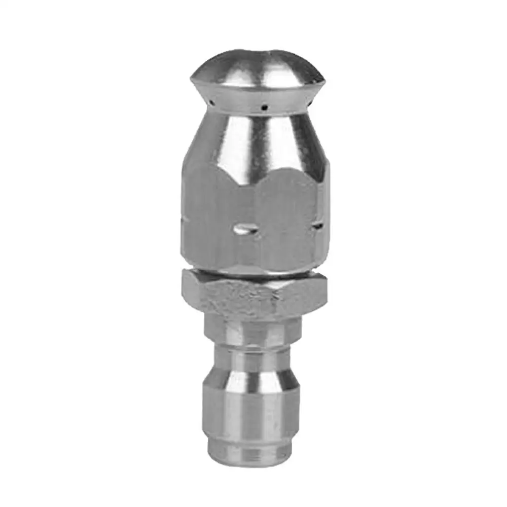 1pcs 4000psi Stainless Steel Pressure Washer Drain Sewer Cleaning Pipe Jetter Spray Nozzle 1/4''Quick plug Sewer Jetter Nozzle