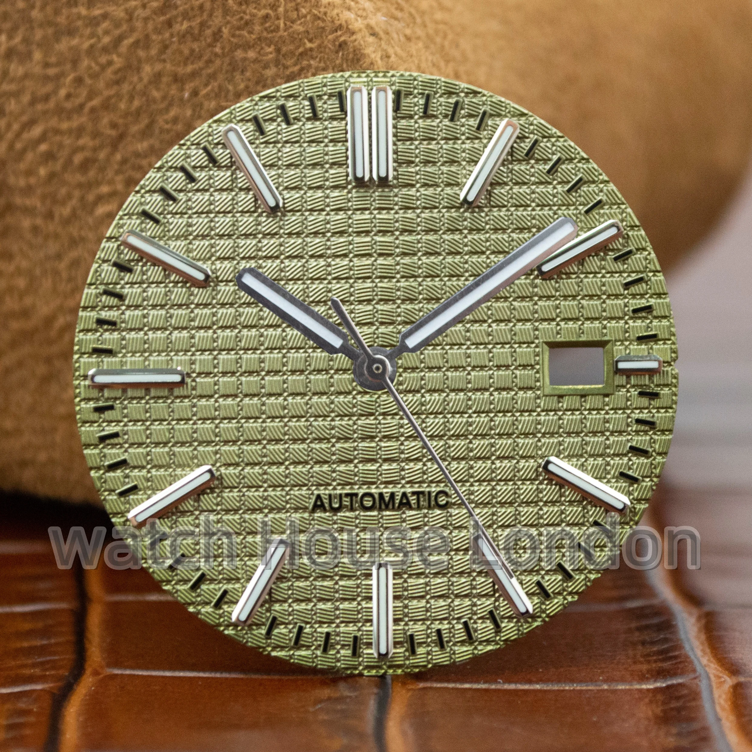 31.8 مللي متر NH35 الهاتفي الأيدي لحركة NH35A رويال أوك ap ساعة الطلب مؤشرات الوجه الإبر اكسسوارات الأخضر مضيئة ساعة أجزاء