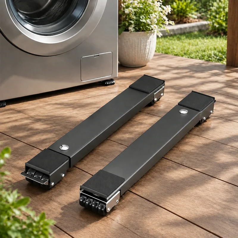 Set of 2 Heavy-Duty Adjustable Furniture Dollies with 24 Swivel Wheels for Moving Large Appliances