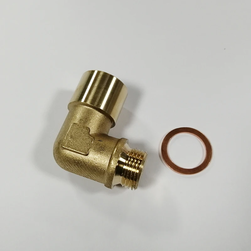 M18x1.5 90 Degree O2 Sensor Extender Bronze Exhaust Adapter CEL Fix Check Engine Light Eliminator