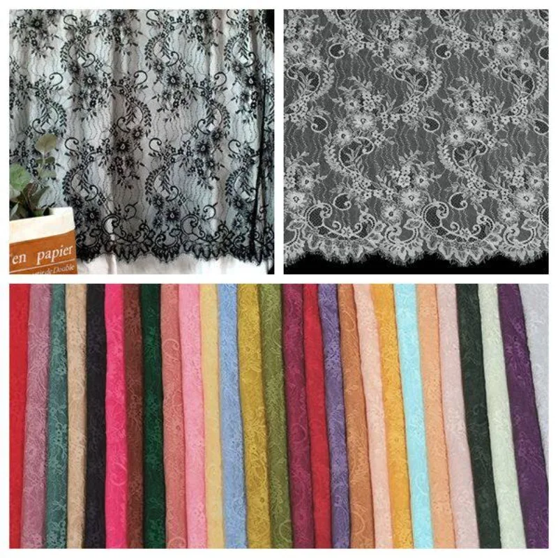 

3M X 1.5M, New Exquisite Eyelash Lace Decal Mesh Fabric Handmade DIY Clothing Skirt Fabric Decoration Curtain Accessories