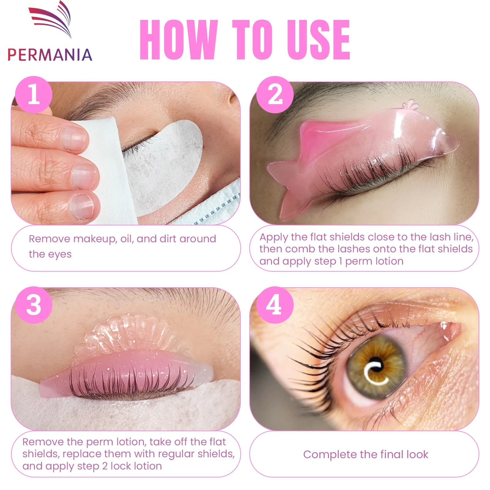 PERMANIA 1 쌍 돌고래 모양 재사용 가능한 실리콘 속눈썹 펌 래쉬로드 쉴드 래쉬 소프트닝 패드 속눈썹 컬러 메이크업 도구