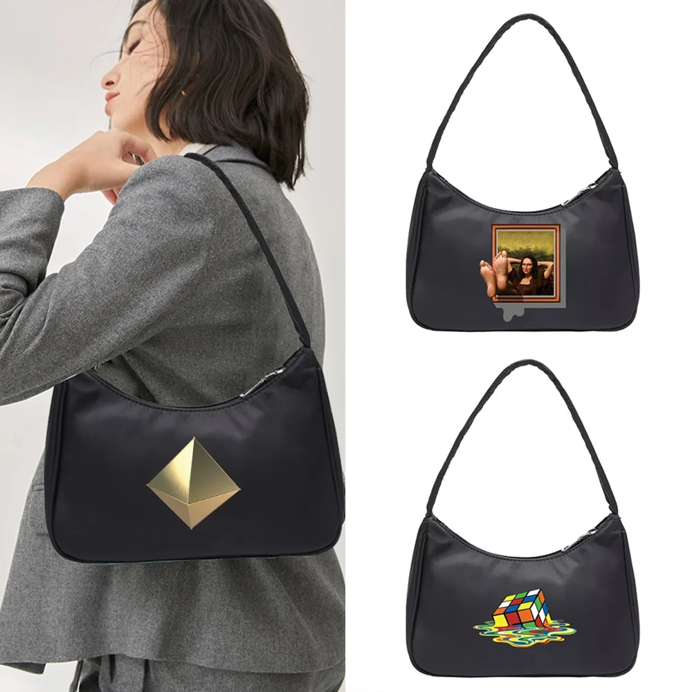 Women's Mini Underarm Bags Fashion Street Handbag Small Bag 3D Pattern Print Casual Underarm Bag Shopping Hobo Shoulder Bags