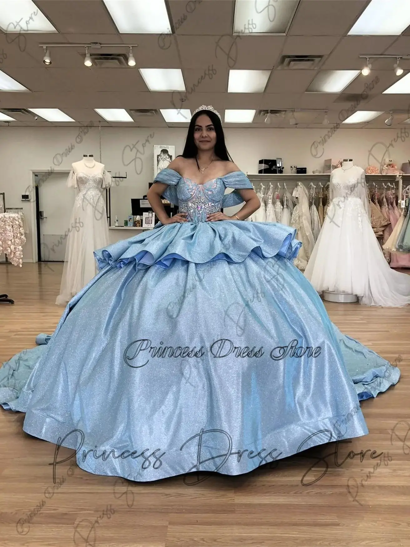 Роскошные Мексиканские платья Quinceanera 2025бант с аппликациями из бисера и длинными рукавами, милое платье 16, платье на день рождения, Vestidos De Gala, по индивидуальному заказу