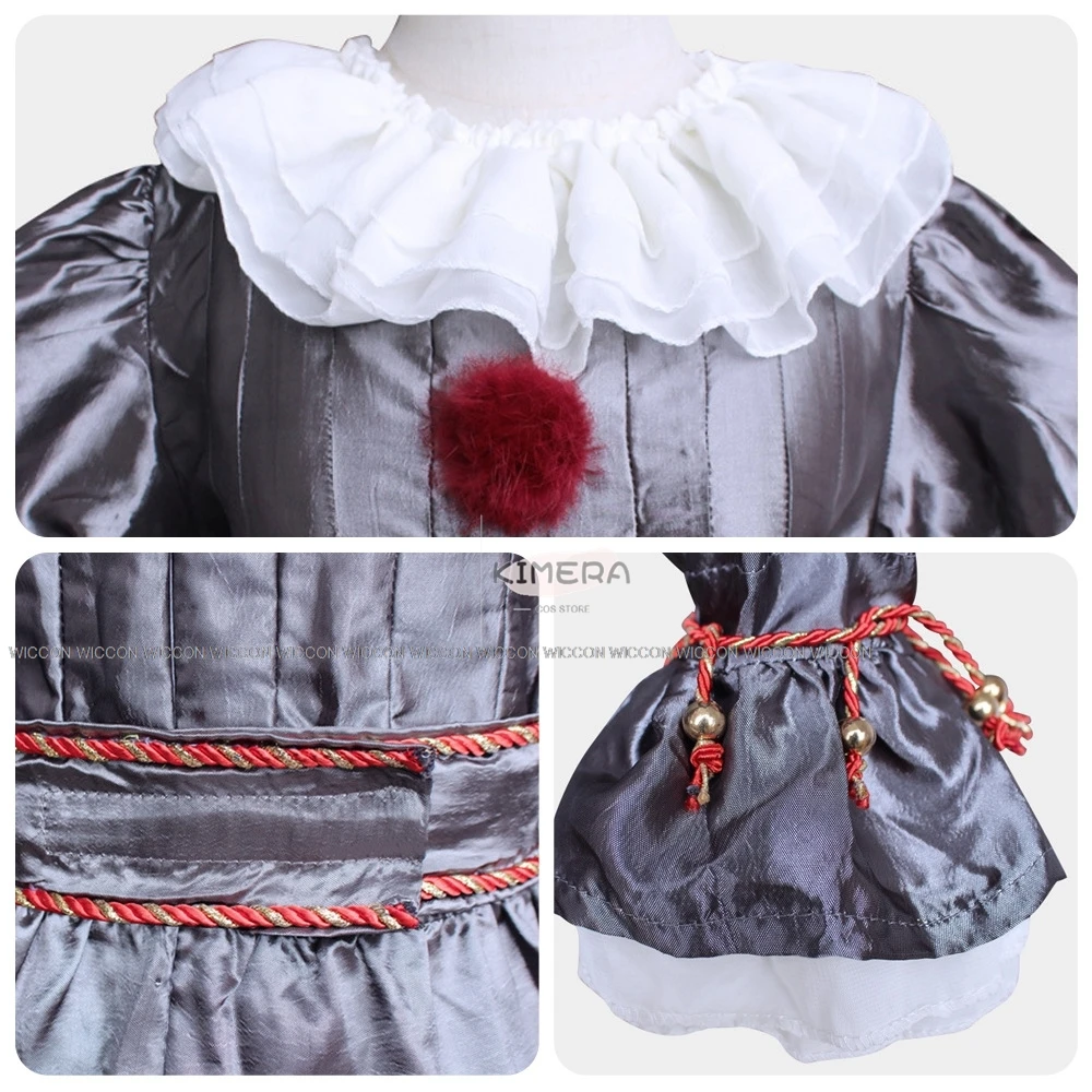 Pennyy wise Cosplay Costume para Adultos e Crianças, Stephen Clown Peruca, Assustador, Dia das Bruxas, Horror Party, Carnaval, Masquerade Dress, Calças, Roupa