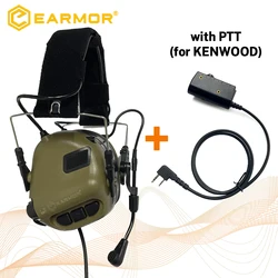 Earmor M32 Electronic Tactical Headphones + PTT Adapter Shooting Protection Noise Canceling Headphones Tactical Protection