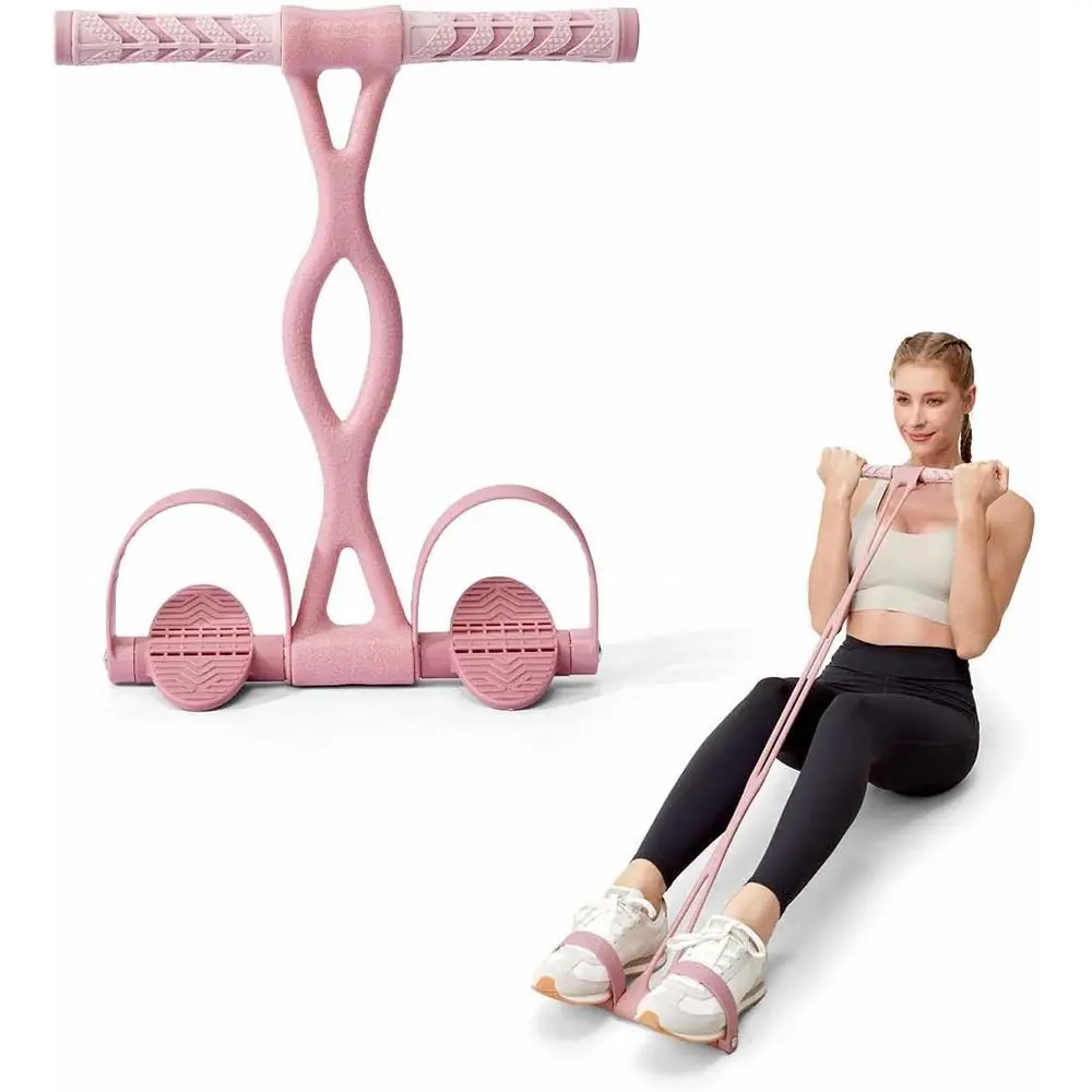 

Elastic Tension Rope with Handles for Sit-Ups, Leg, Arm, Abs, and Waist Exercises, Ideal for Home Gym and Yoga Training