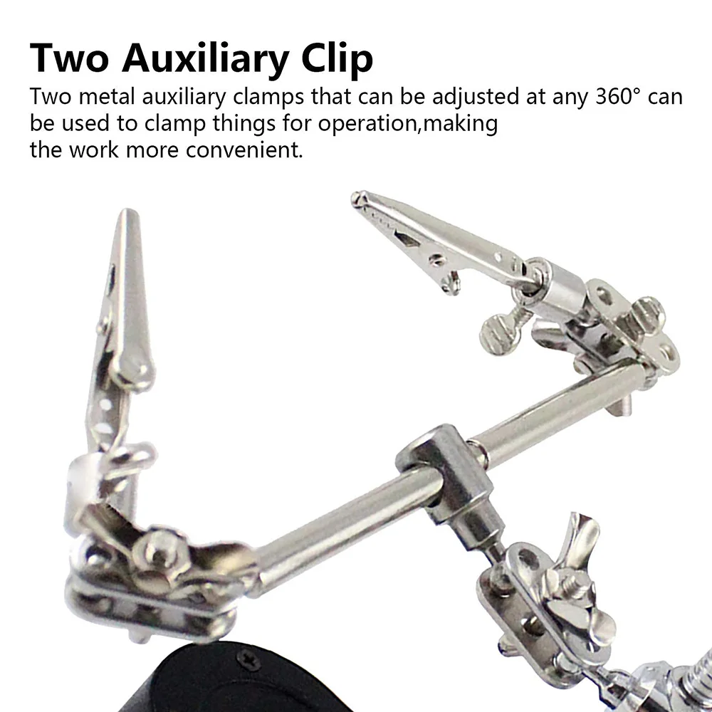 Multi-function soldering iron station Portable auxiliary clamp soldering iron with LED Magnifying glass Soldering repair tools image 6