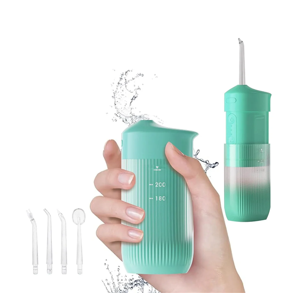 Портативный ирригатор для воды для путешествий, мини-маленькая ирригатор для воды, компактный электрический ирригатор для полости рта, зубная нить GreenN02R