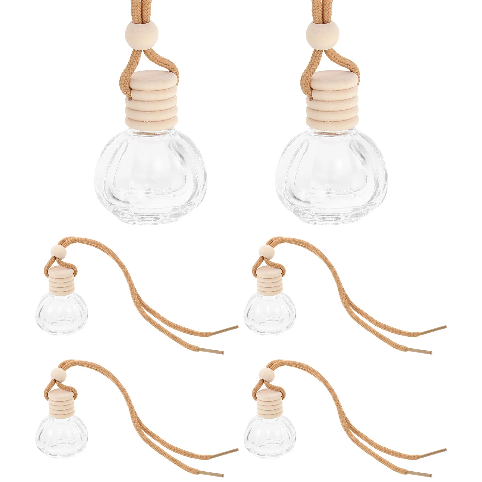 6 個車エッセンシャルオイルディフューザーボトル詰め替え香水容器芳香剤アロマセラピーボトルカーアクセサリー用