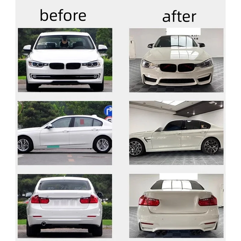 Car Accessories High Quality Unpainted Body Kit Fit 3 Series 2013-2019 Front Rear Bumper Assembly Side Skirt Fender Hood Grille