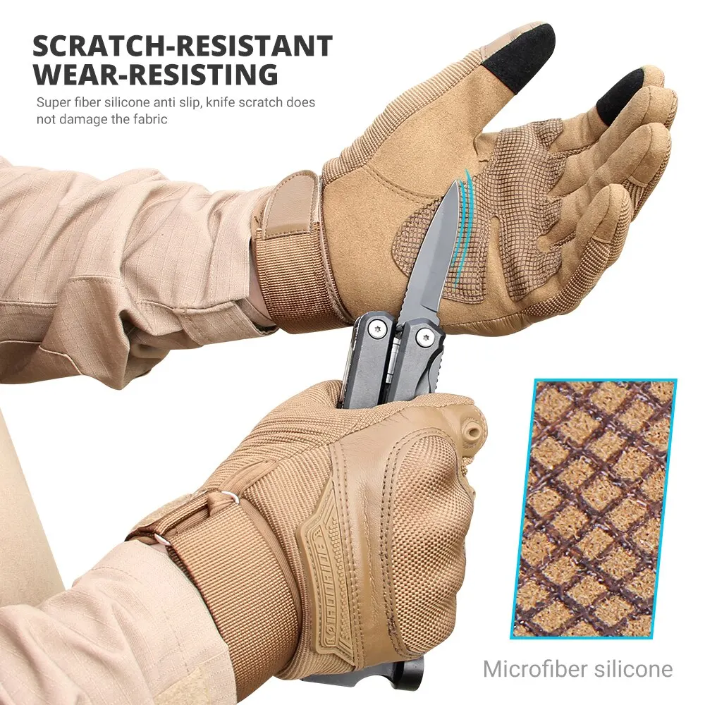 

Men's Motorcycle Gloves Outdoor Scratch Resistant Tactical Gloves Off-road Motorcycle Riding Gloves Anti-collision Touch Screen