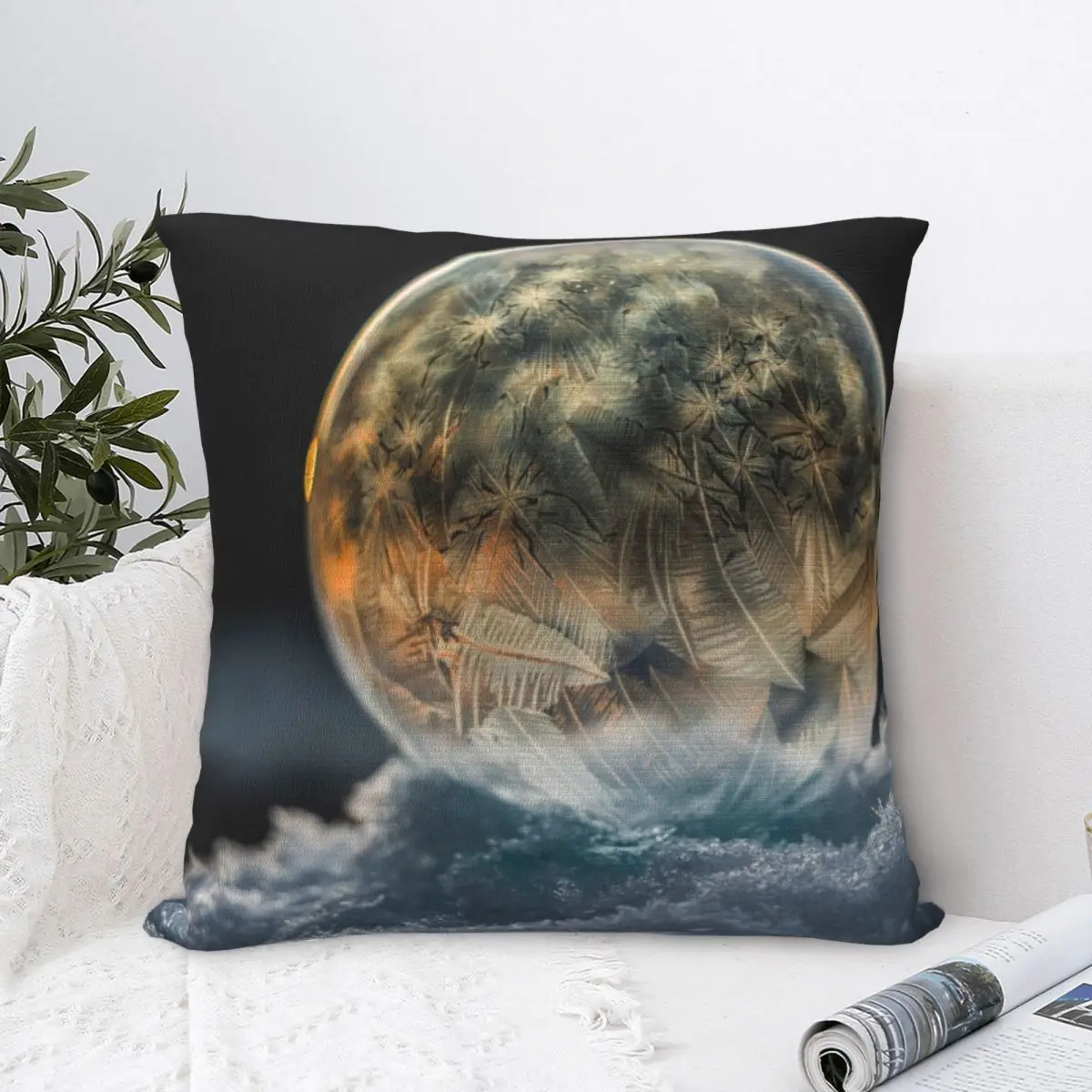 Frozen Bubble V Square Pillowcase Polyester Pillow Cover Velvet Cushion Decor Comfort Throw Pillow For Home Car