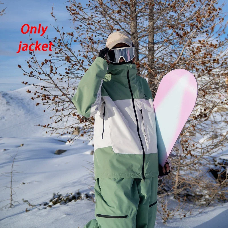 

New Couple's Double Board Skiing Suit Men's Waterproof Windproof Warm Casual Hooded Jacket Women's Breathable Sports Snow Suit