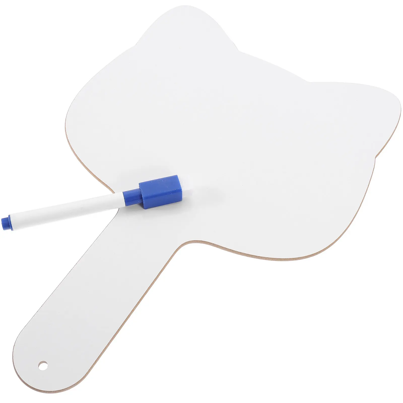 1Set Wooden ABS Answer Paddle Set Classroom Dry Erase Student Response Board Handheld Reusable Whiteboard for Voting Polling