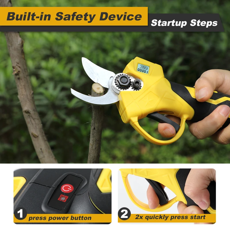 1500W 30mm Brushless Electric Pruner Shear Cordless Rechargeable Fruit Tree Bonsai Pruning Branches Cutter Tool For Makita 18V B