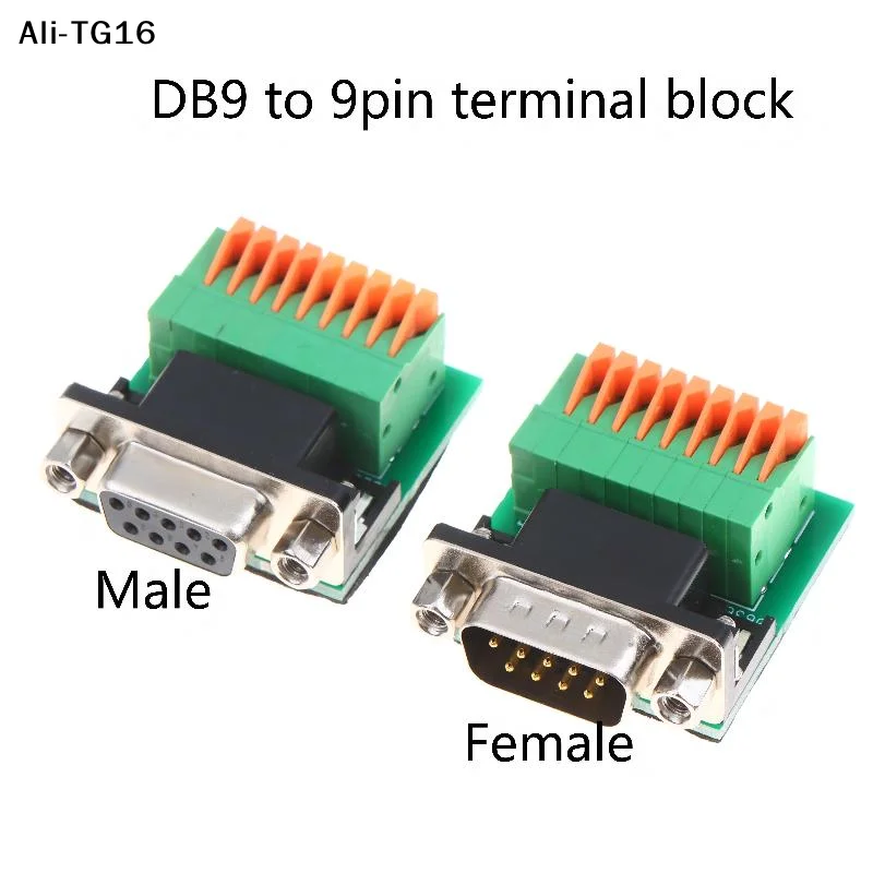 【TG16】DB9 Male Female To RS485 RS422 9Pin Solderless Quick Terminal Adapter Connector DB9 Welding-free Head Joint Adapter