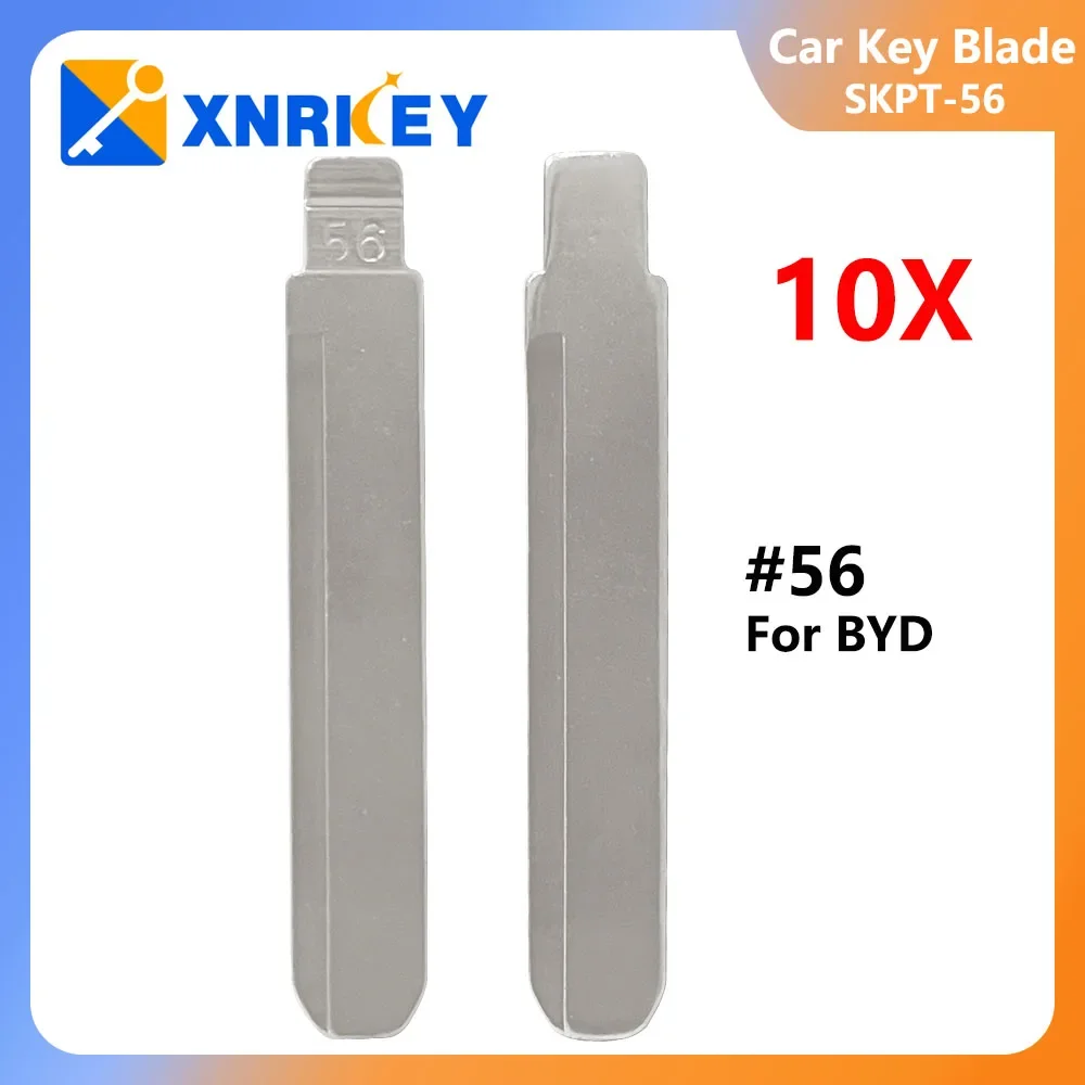 XNRKEY 10Pcs/Lot car key accessories  #56 KD Key Blade For KD VVDI JMD Remote For BYD F3 For Geely Vision Lifan 620 Replacement