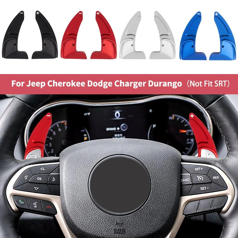 

For Jeep Cherokee Dodge Charger Durango 2014-2021 Aluminum Steering Wheel Shift Paddle Shifter Paddles Extension Car Accessories