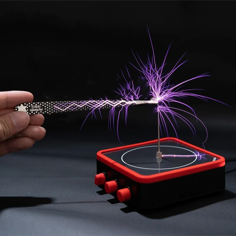 Bluetooth-compatible Music Tesla Coil Portable Lightning ARC Voltage Pulse Generator Audio Tesla Coil Flat-panel  110-240V 100W