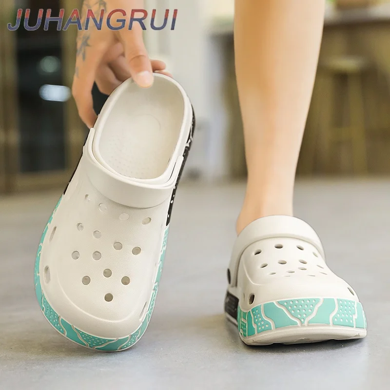 

Chunky Platform Clogs Shoes For Men Thick Bottom Non Slip Beach Sandals Woman Summer Fashion Wedges EVA Sandals Slippers