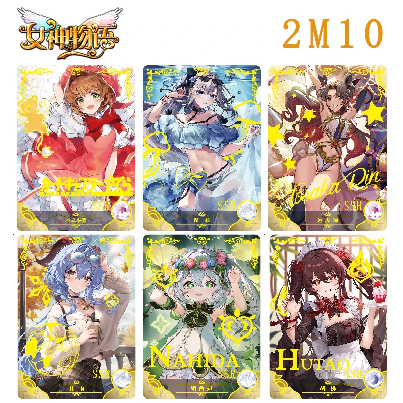 Goddess Story 2M10 Ssr-Series Anime Characters Kinomoto Sakura Hatsune Miku Ganyu Nakano Yotsuba Collection Card Cartoon Toys