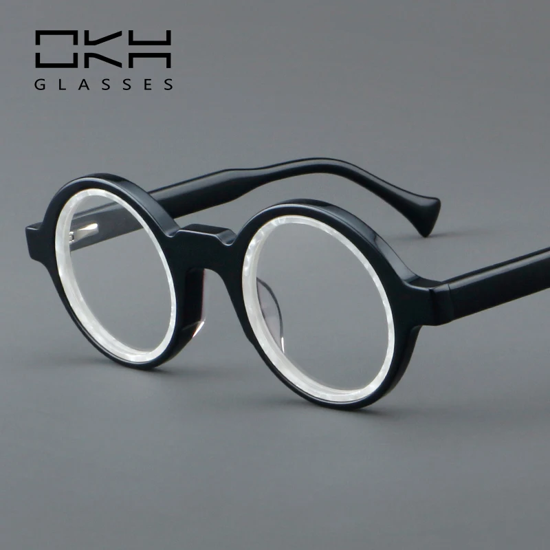 OKH Plate glasses, small round frame, retro frame Europe and America, can be equipped with presbyopia B14