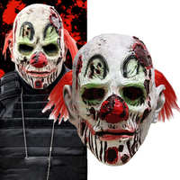 Horror Zombie Skull Clown Mask Cosplay Bloody Devil Joker Killer Latex Helmet Halloween Carnival Purim Party Costume Props