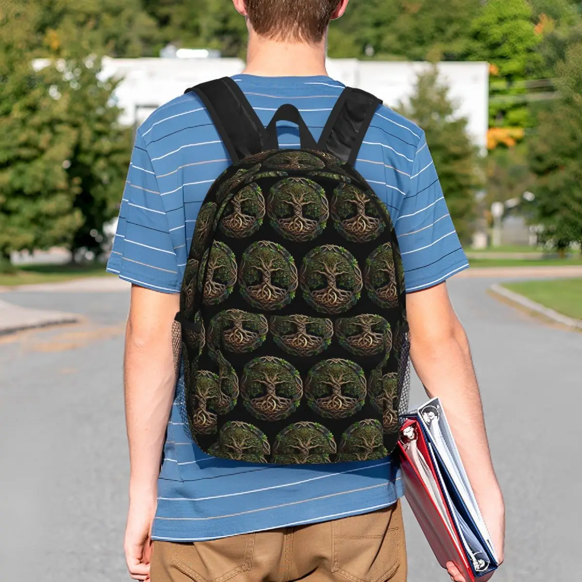 Biblical World Tree Of Life Backpack Student Boys Girls BookBag Men Women School Bag Computer Shoulder Bags