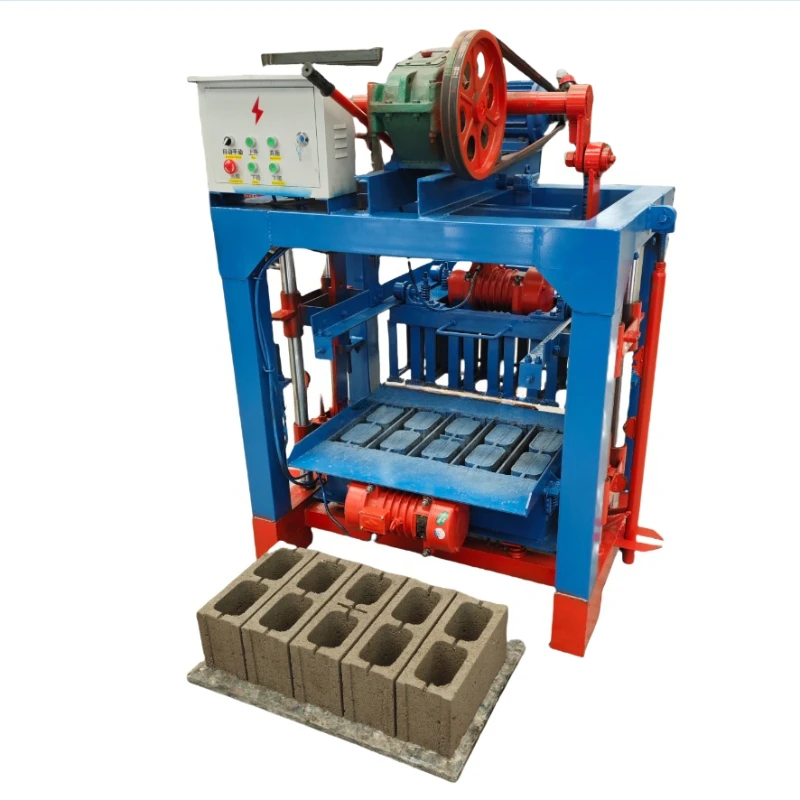 Automatic Brick Making Machinery Diesel Powered Concrete Block Cement Clay Interlock Manual Red Mud Bricks Making Machine Tools