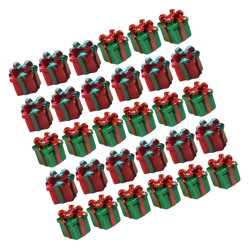 

30 шт. миниатюрных подарочных коробок из смолы для кукольного домика, имитация коробок для подарков, для праздничного декора и рукоделия