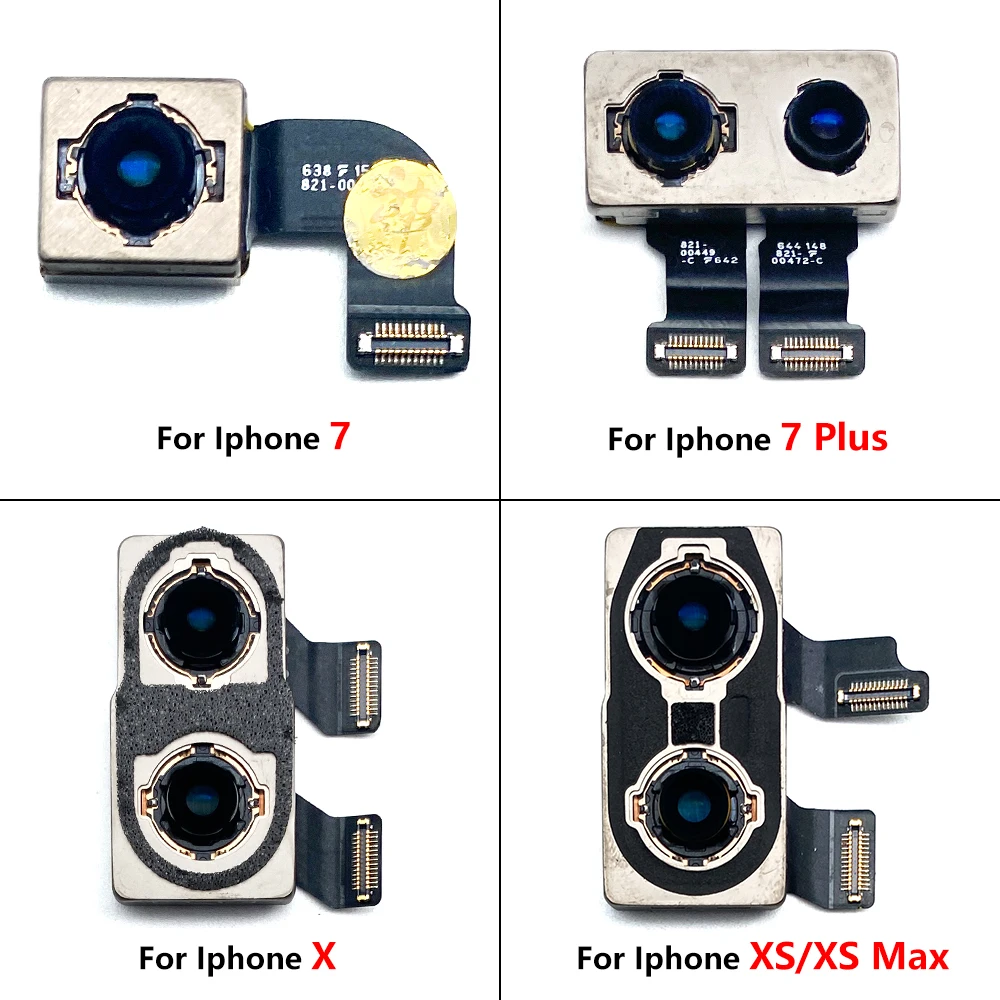 Rear Camera For Iphone 7 8 Plus X XR XS Max Test High Quality Back Front Rear Main Camera Sensor Flex Cable Phone Parts