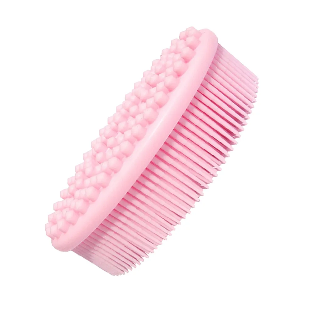 2Pcs Massage Shampoo Brushes Silicone Bathing Massage Brushes Cleansing Scrubbers for Adults Kids Home Travel Portable Shower