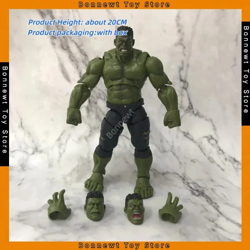 20cm Avengers 3 Hulk Iron Man movable joints, exchangeable hands and heads, figure model wholesale