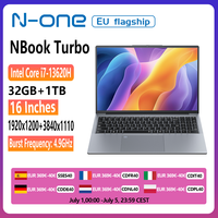 N-one NBook Turbo Intel i7-13620H 16 inch Gaming Laptop 32GB+1TB SSD Computer 1920*1200, 5000mAh, Wi-Fi 5,Bluetooth 4.2,10C/16T