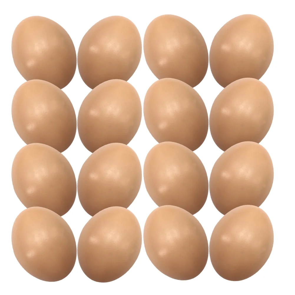 24 Pcs Decorations Imitation Eggs Chicken Nesting Pp Deviled Platter Creative Simulation