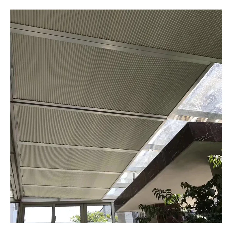 Manual style skylight honeycomb curtain，semi-blackout fabric，Custom size, a variety of color options