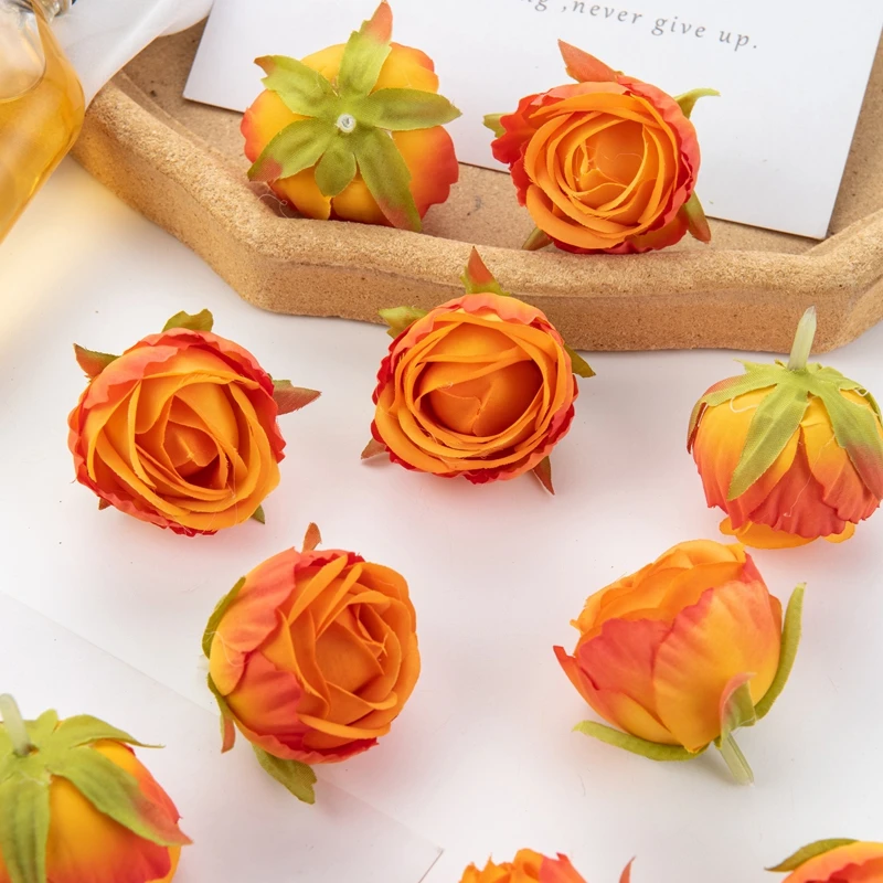 Künstliche Blumen Günstige Scrapbooking Heimdekoration Seiden-DIY-Geschenke Süßigkeitenbox Kuchen Hochzeit Outdoor Kunstrosen Valentinstagskranz – Detail 7