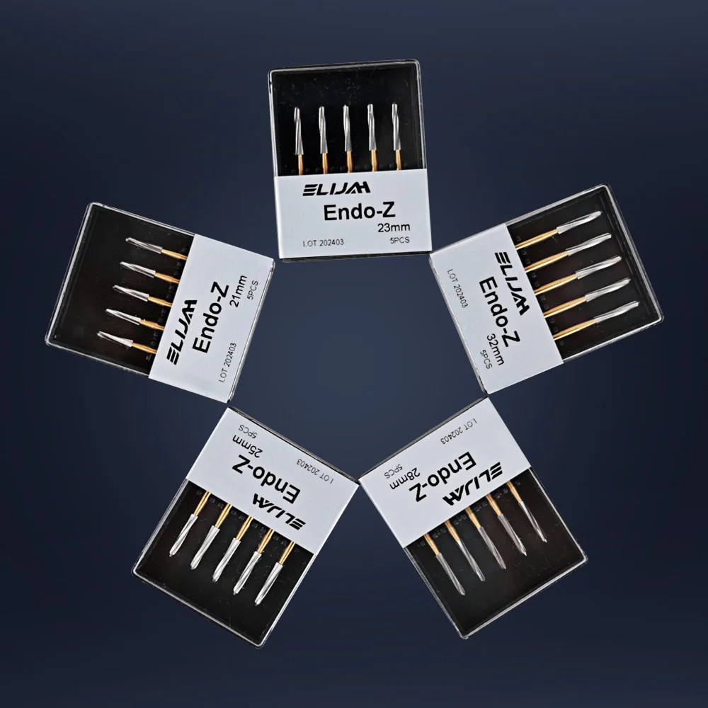 ELIJAH 5Pcs/Box FG Dental Tungsten Carbide Burs Dental Endo-Z Carbide Burs Dental Drills Carbide Burs Tungsten Bone Cutters Tool
