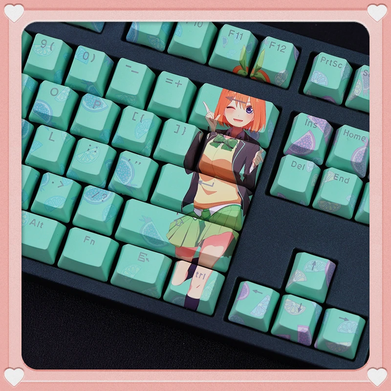 

108Keys Quintessential Nakano Yotsuba Keycaps OEM Profile PBT Dye Sublimation Mechanical Keyboard Keycap Backlight For MX Switch