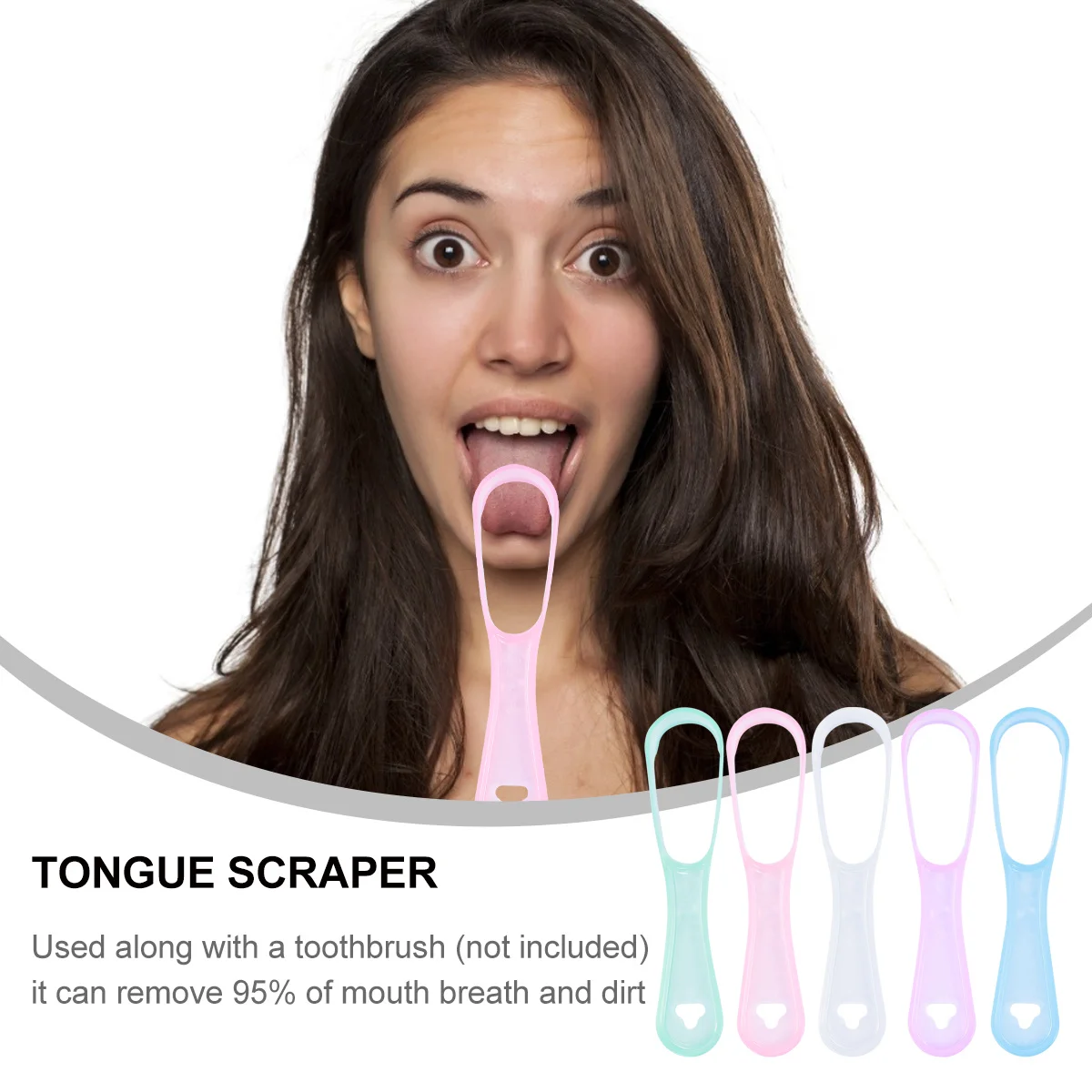 10 قطعة مكشطة اللسان الأنظف الغذاء الصف PP آمنة قابلة لإعادة الاستخدام العناية بالفم أعذب التنفس فرشاة معدنية للرجال النساء اللسان مكشطة #1