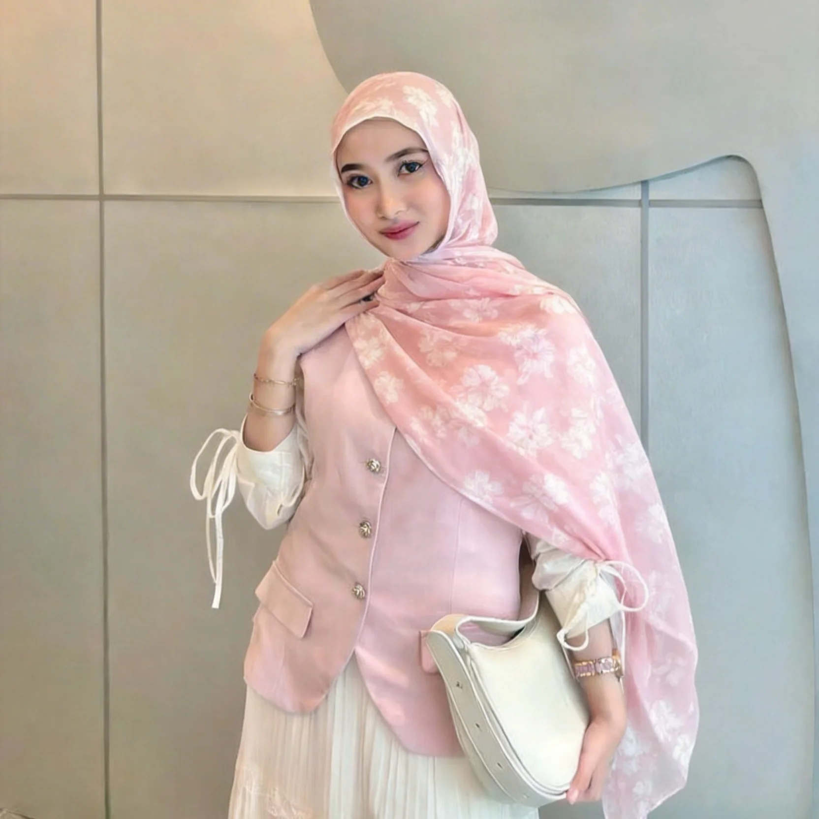 

Новый женский шарф-платок из вуали с цветочным принтом, хлопковый платок в горошек, новые мусульманские хиджабы, мягкий вуалевый тюрбан, фулярд, типет 180*90 см ﻿