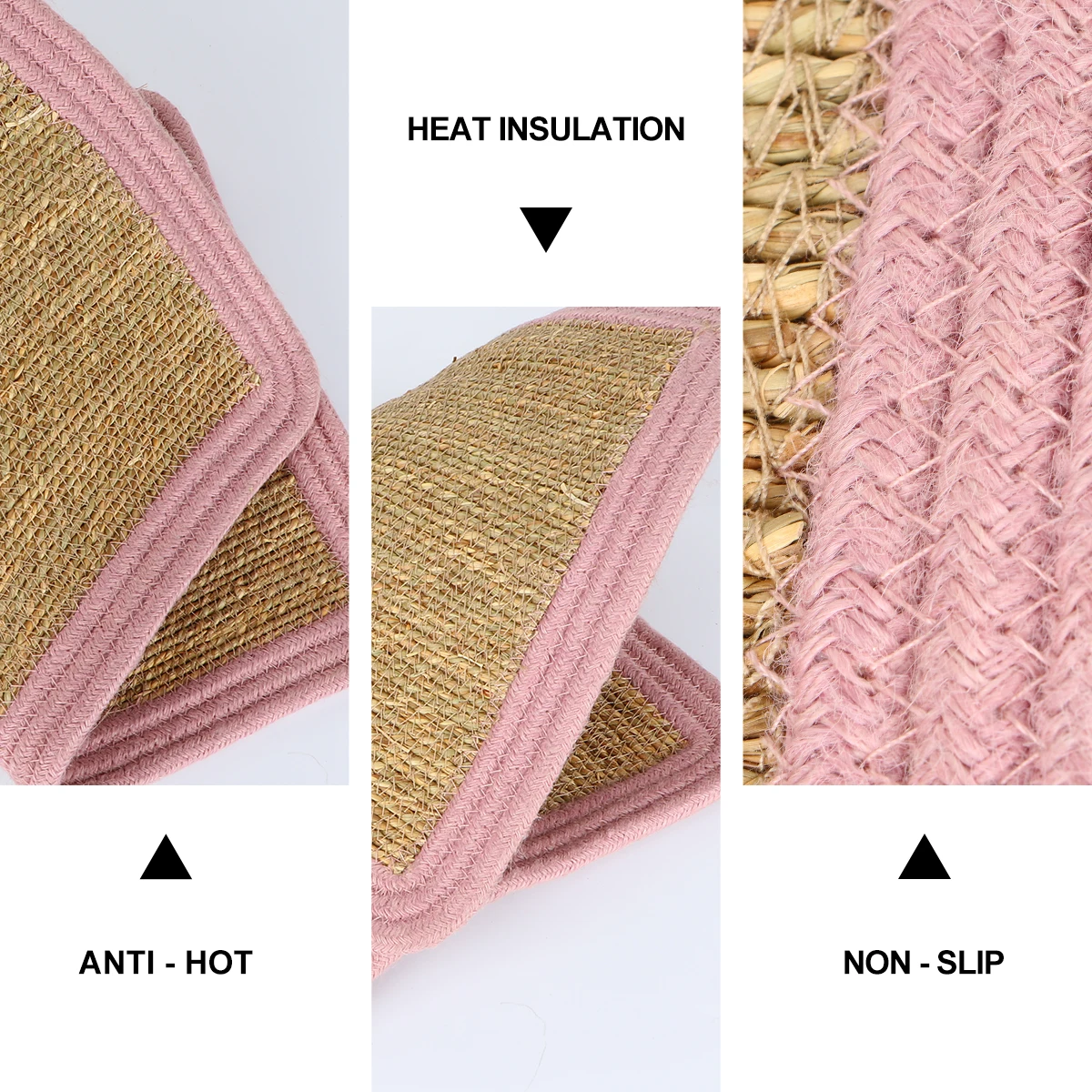 

1pc Placemats Anti-Scald Table Mats Non-Slip Heat Insulation Woven Dining Coasters Kitchen Bedroom Decor Party Use for Indoor