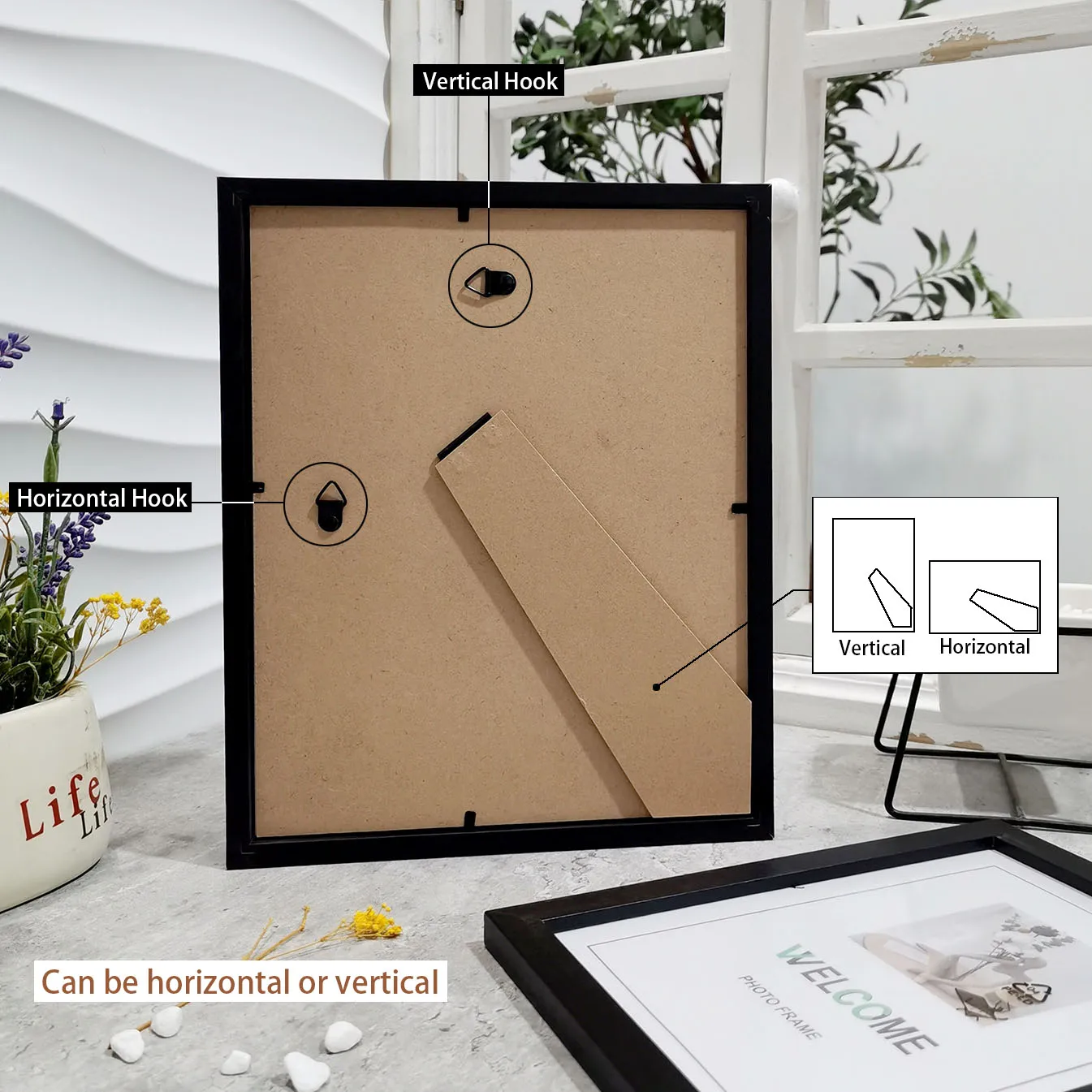 4 Pcs Wood Photo Frames Set for Classic Display