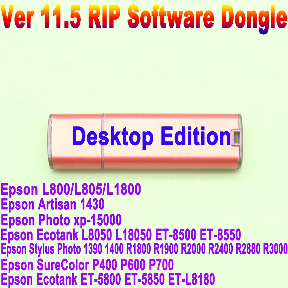 V11.5 DTF RIP for Epson DX7 L18050 L8050 L8180 ET-5800 XP600 i3200UV/ UV DTF DTG Printing Support DTF RIP Software Dongle Key