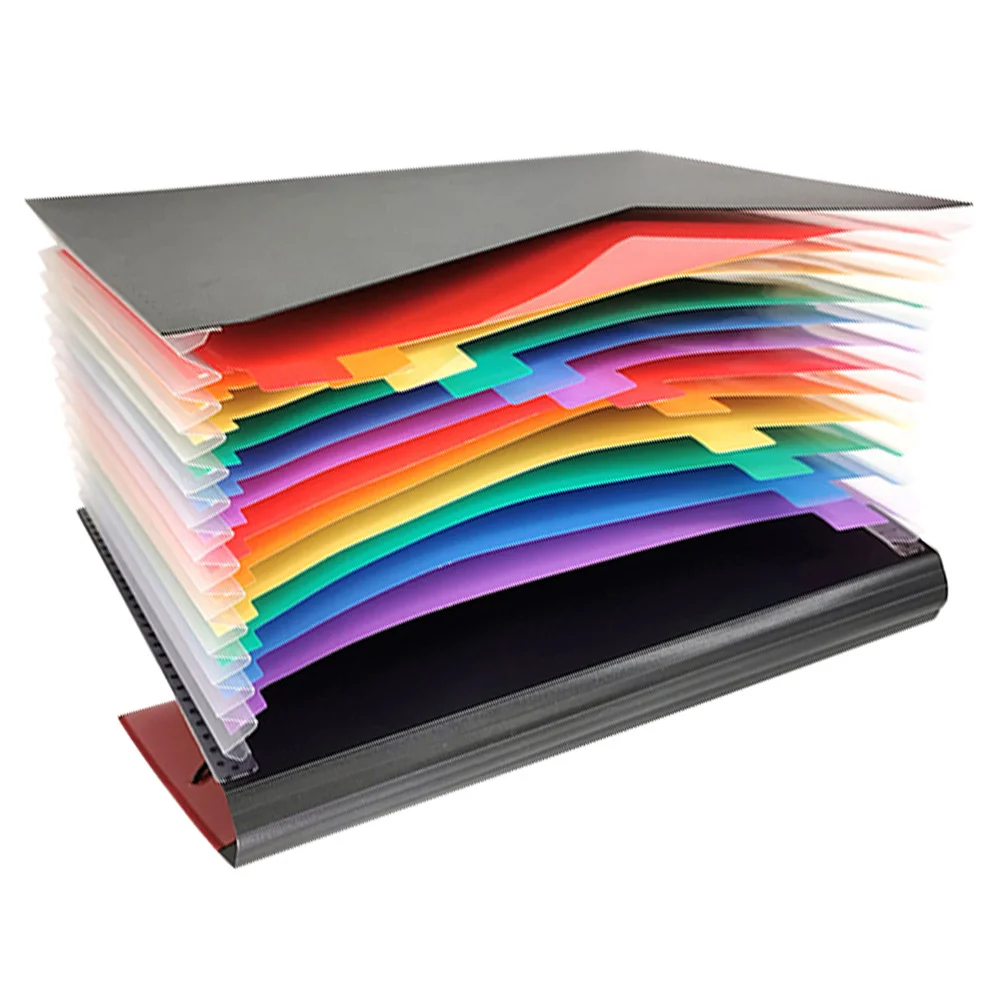 

A4 File ganizer 13 Sections Rainbow Binder Document Storage Accordion Folder Student Office Binder Supplies